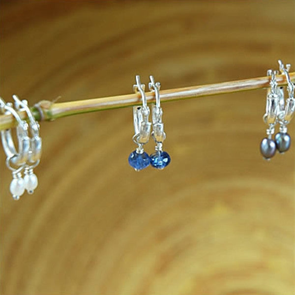 Hoops with Pearls or Gemstones