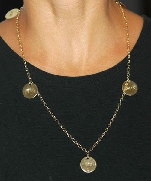 14K Gold Filled Oprah Disk Necklace