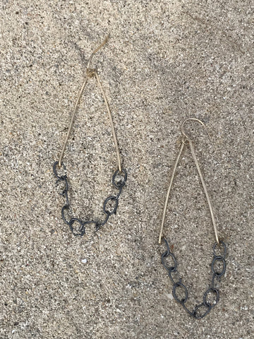 Gold and Tarnished Earrings