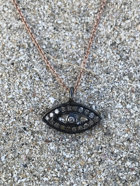 Pave Evil Eye Necklace